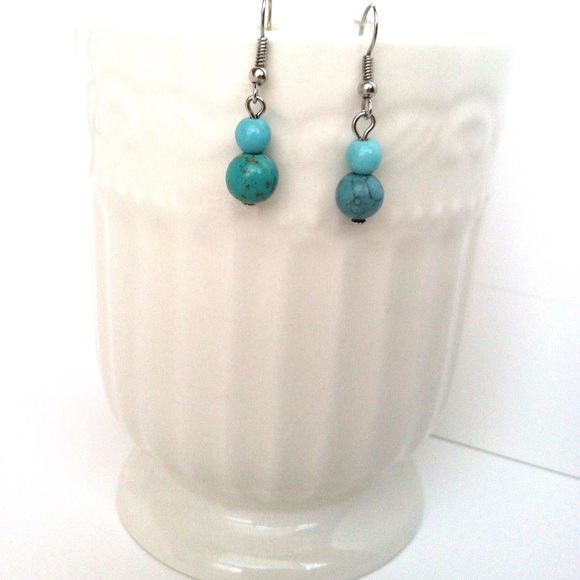 Faux Turquoise Small Earrings