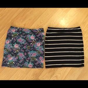 BUNDLE! 2 body con mini skirts
