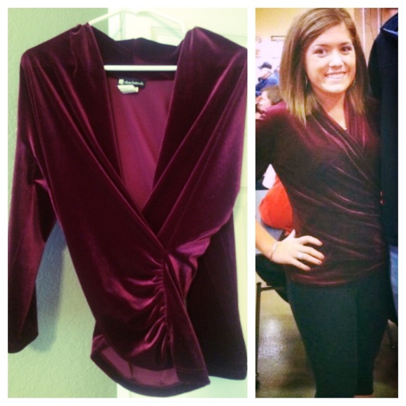 Maroon top