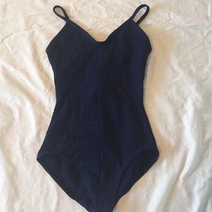 Navy blue leotard