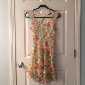 Floral high-low dress