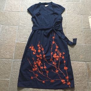 Beautiful Blue and Orange EShakti Dress