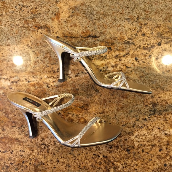 Gold Strappy Heels