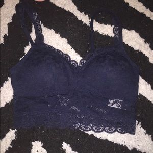 Hollister navy blue bralette