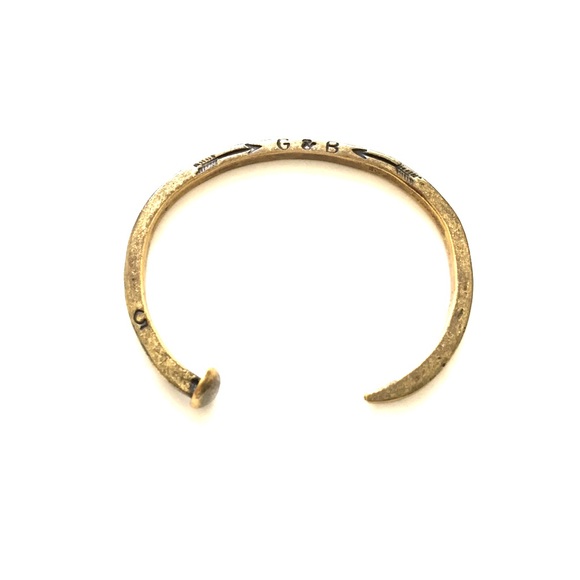 Giles & Brother Railroad Spike Cuff Bracelet Brass