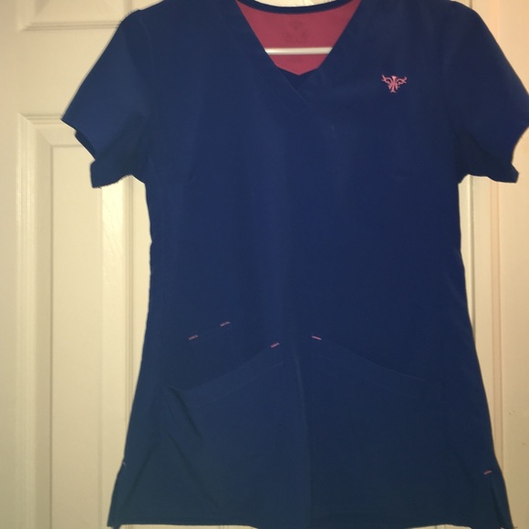 Med Couture Royal blue scrub top