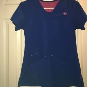 Med Couture Royal blue scrub top