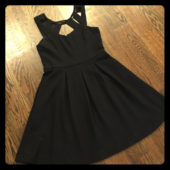 Cute little black dress with gold zipper