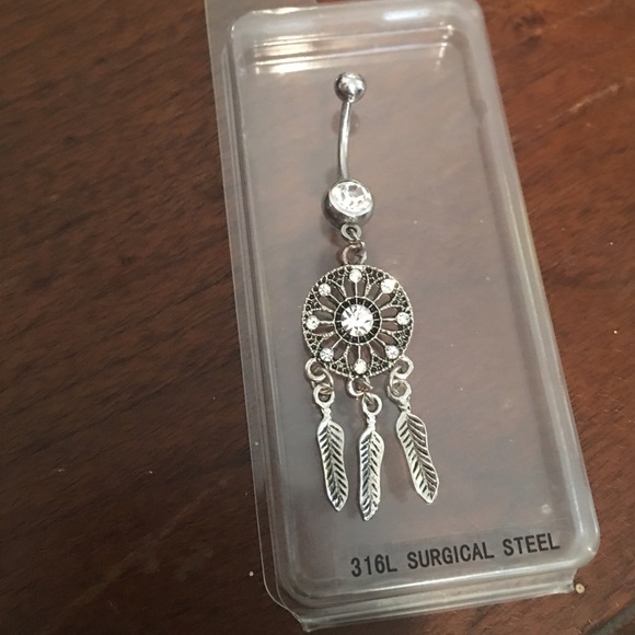 Dream catcher belly button ring
