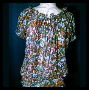 American Rag Cie , S, short sleeve, boho sheer
