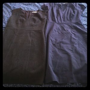 Pettite shift dresses. Grey and blue.