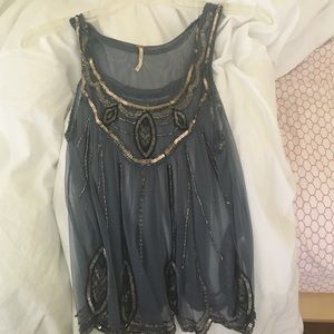 Free People beaded top. Only worn once or twice