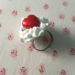 cute kawaii whipped cream ring