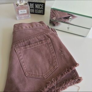 ❕NEW❕Burgundy Jean Shorts