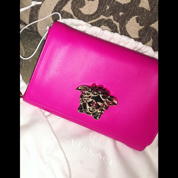 NWT HOT PINK VERSACE CLUTCH/CROSSBODY