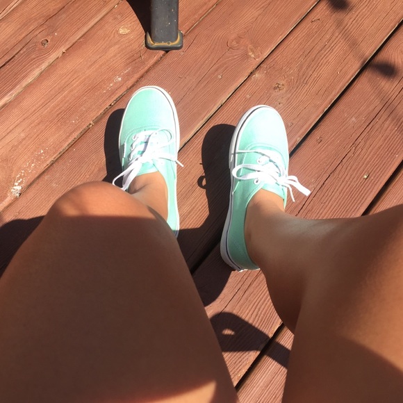 Brand new mint green Vans