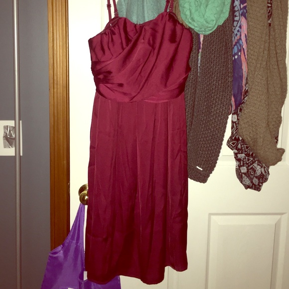 Cute Maroon Silky Dress