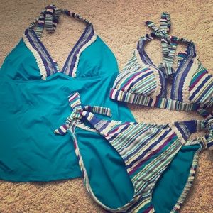 EUC Lucky Brand Swim - Tankini, Bikini & Bottoms