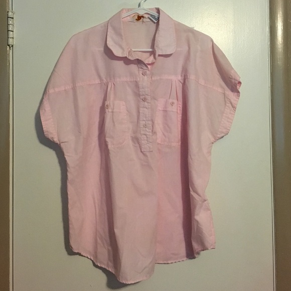 Plus size Pale Pink Button Up Top
