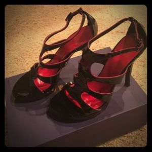 Stuart Weitzman black patent stiletto