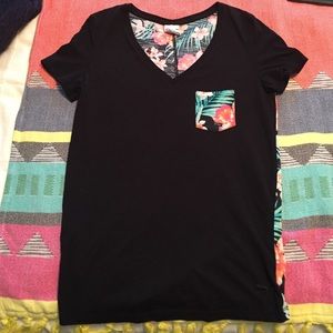 PINK 1/2 floral tshirt