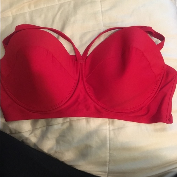 Red swim top