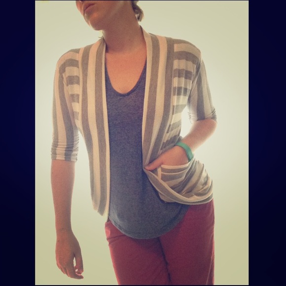 Rue 21 striped cardigan with pockets