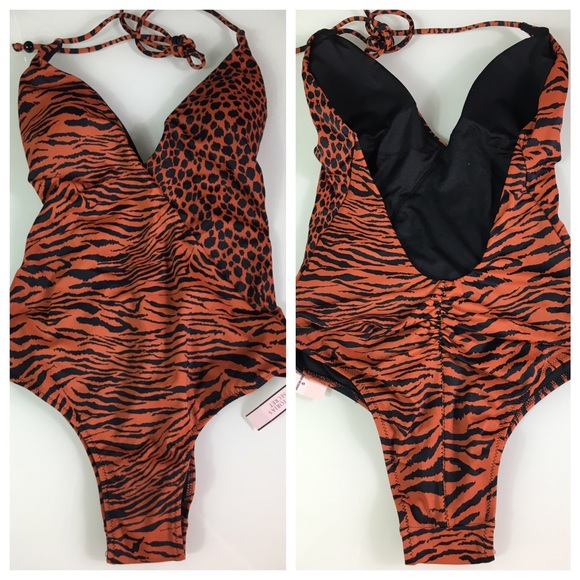 Victoria Secret Colorblock Plunge One-piece - Picture 3 of 4