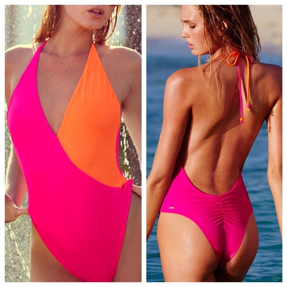 Victoria Secret Colorblock Plunge One-piece - Picture 4 of 4