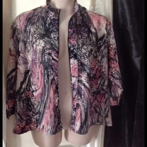 Clear Sequined Womens Jacket