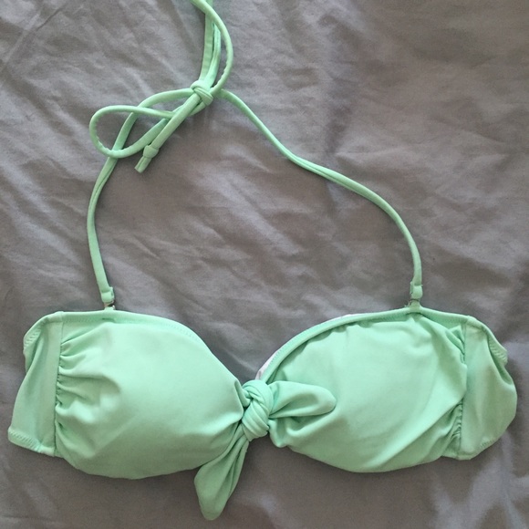 Victoria's Secret mint greet bandeau bikini top