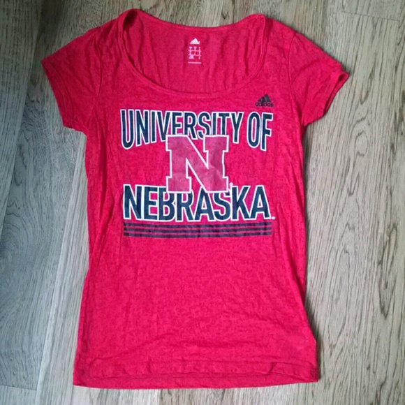 Adidas University of Nebraska Husker tee