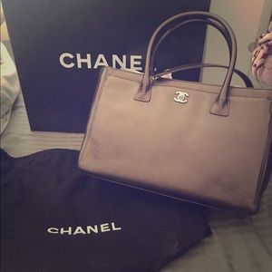 Chanel calfskin executive shopper tote in copper.