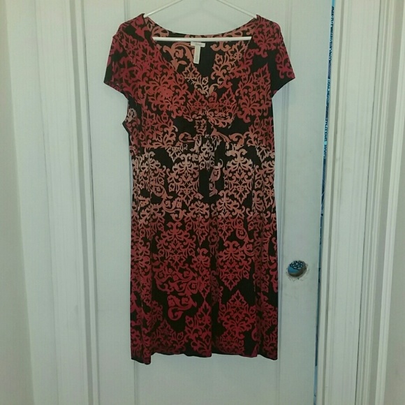 Soma Orange, Red and Black Ombre Short Dress