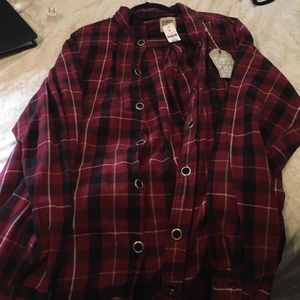 LF one of a kind vintage flannel in red
