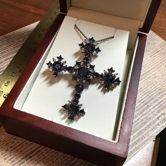 Amethysts & Crystal Cross