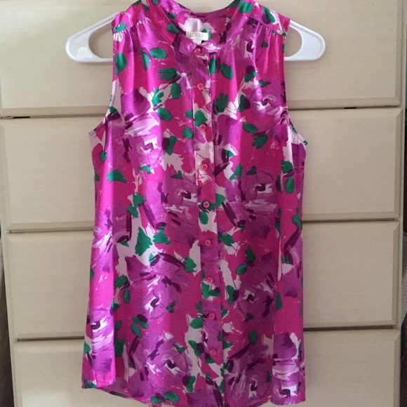 J. Crew colorful blouse size 0