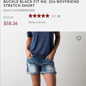 EUC Buckle Black Boyfriend Shorts