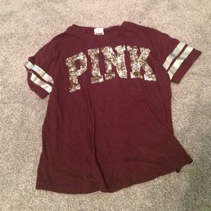 GREAT PRICE Victoria secret/Pink maroon tee