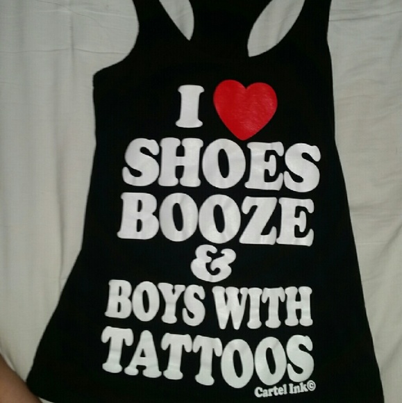 Shoes booze and boys with tattoos