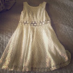 Super cute cutout white dress!