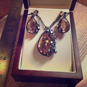 Matching Necklace/Clasp Earring Set