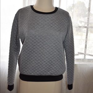 Grey quilted sweater