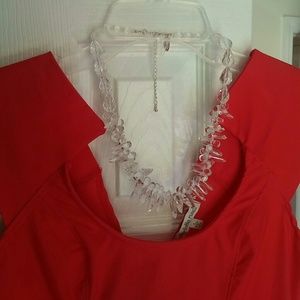 Mark Crystal clear plastic necklace