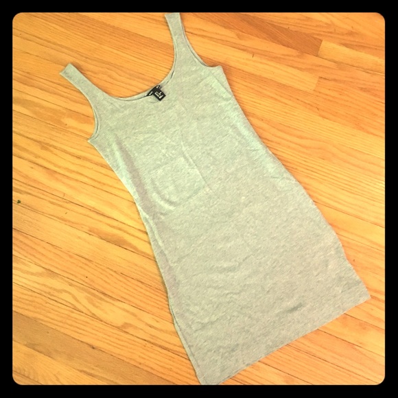 H&M Basic Tank Dress in Heather Gray Size Small