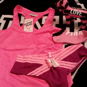 Pink Workout tank VS panty & PINK dog