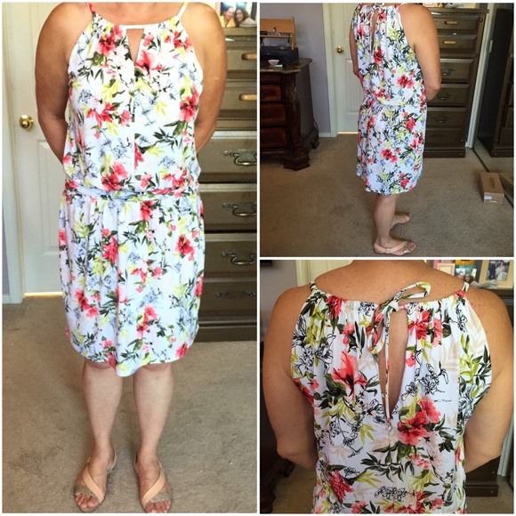 [White House & Black Market] floral dress