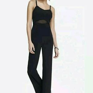 EXPRESS sheer panel black jumpsuit. Size 10