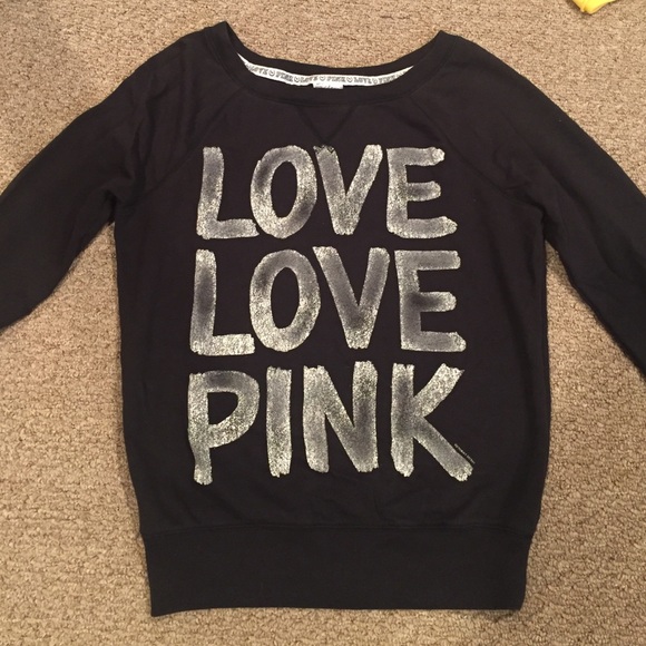 PINK Black Sweatshirt