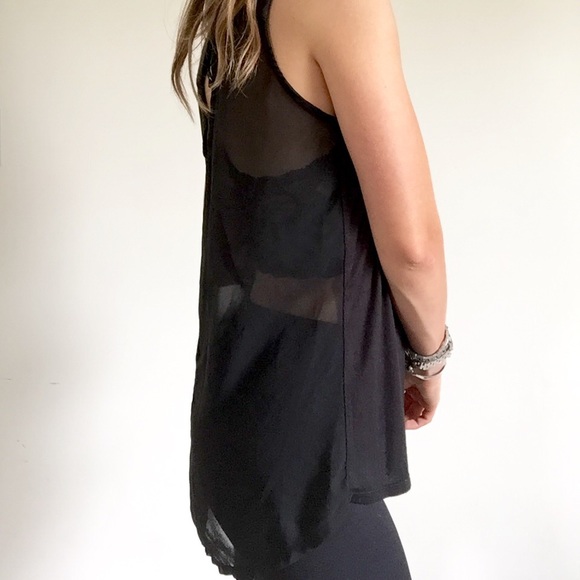 Kirra Tops - Button Down Tank w/ Sheer Back